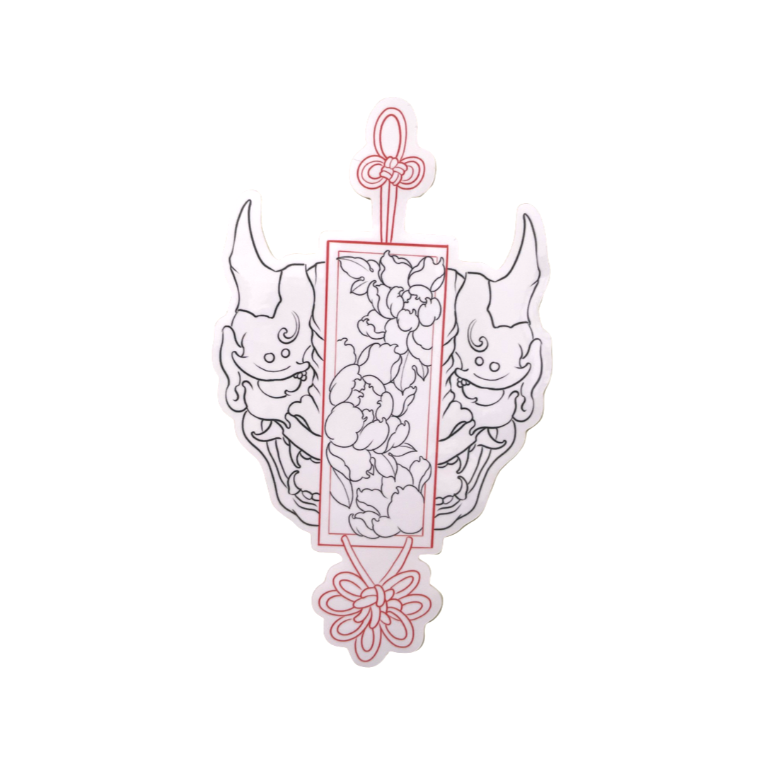 Hannya Omamori Sticker