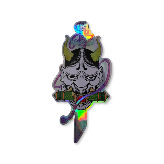 Hannya Sword Holographic Sticker