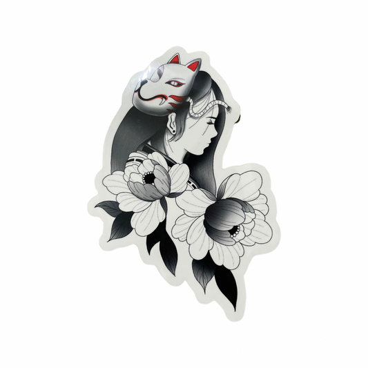 Kitsune Girl Sticker