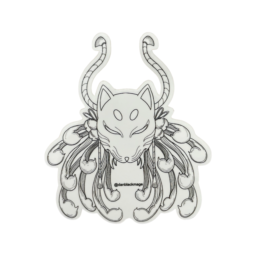 Kitsune Mask Sticker