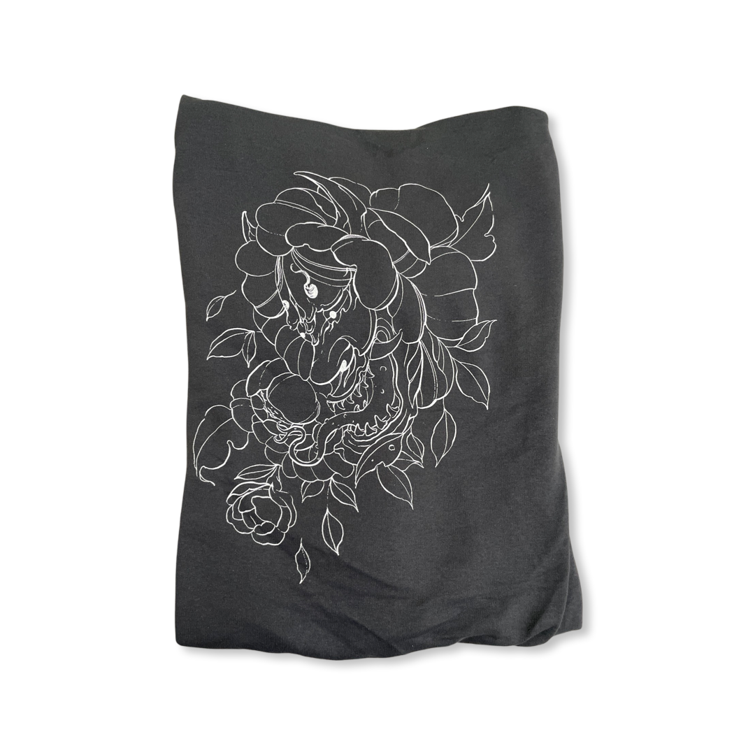 Hannya Mask Floral Oni Sweater